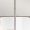 Żyrandol Saldana - 3 źródła światła Klasyczny pewter abażur z organzy okrągły klosze tuba minimalistyczny uniwersalny KL-SALDANA3 KICHLER